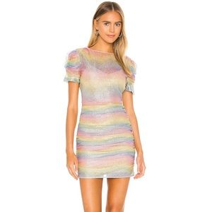 Skyla Mini Dress in Multi by NBD in size Small